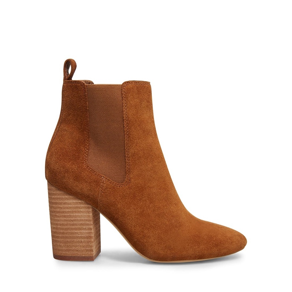 Steve Madden Ravyn Cognac heel suede ankle boots